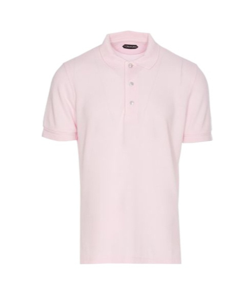 Tom Ford Button Detailed Short-sleeved Polo Shirt In Pink