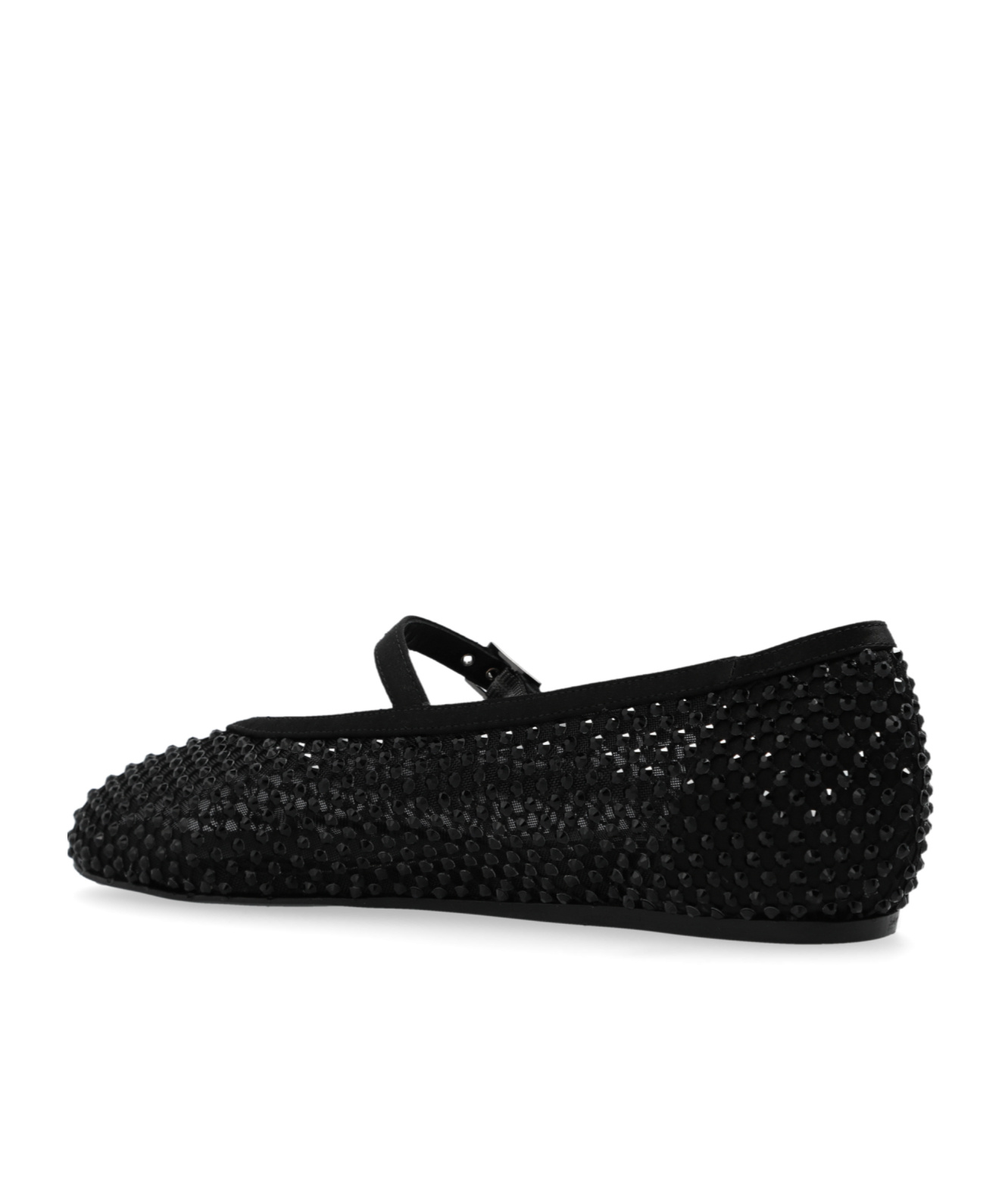 Le Silla 'gilda' Round Toe Embellished Ballet Flats In Black
