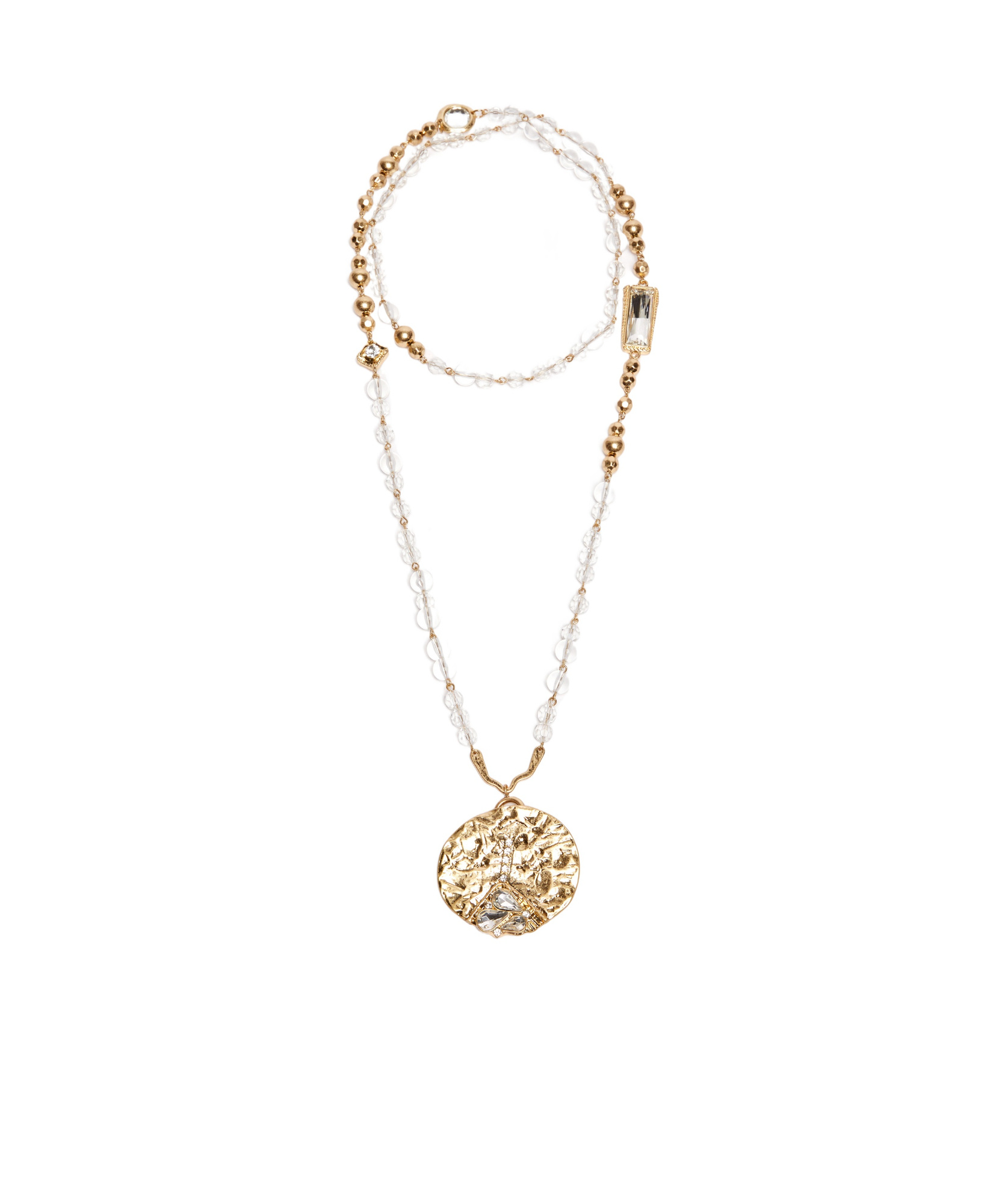 Weekend Max Mara Long Necklace With Pendant In Yellow