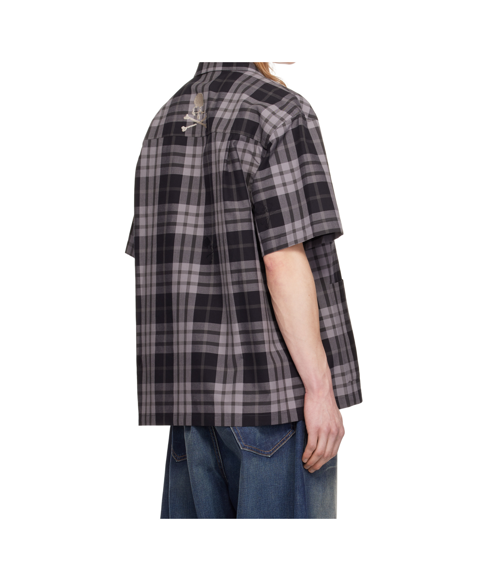 Mastermind Japan Plaid Shirt In Black
