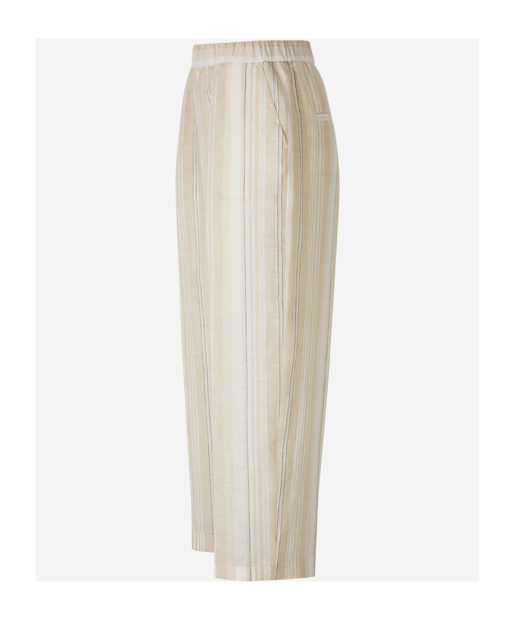 Peserico Side-slit Cropped Stretch Pants In Nude