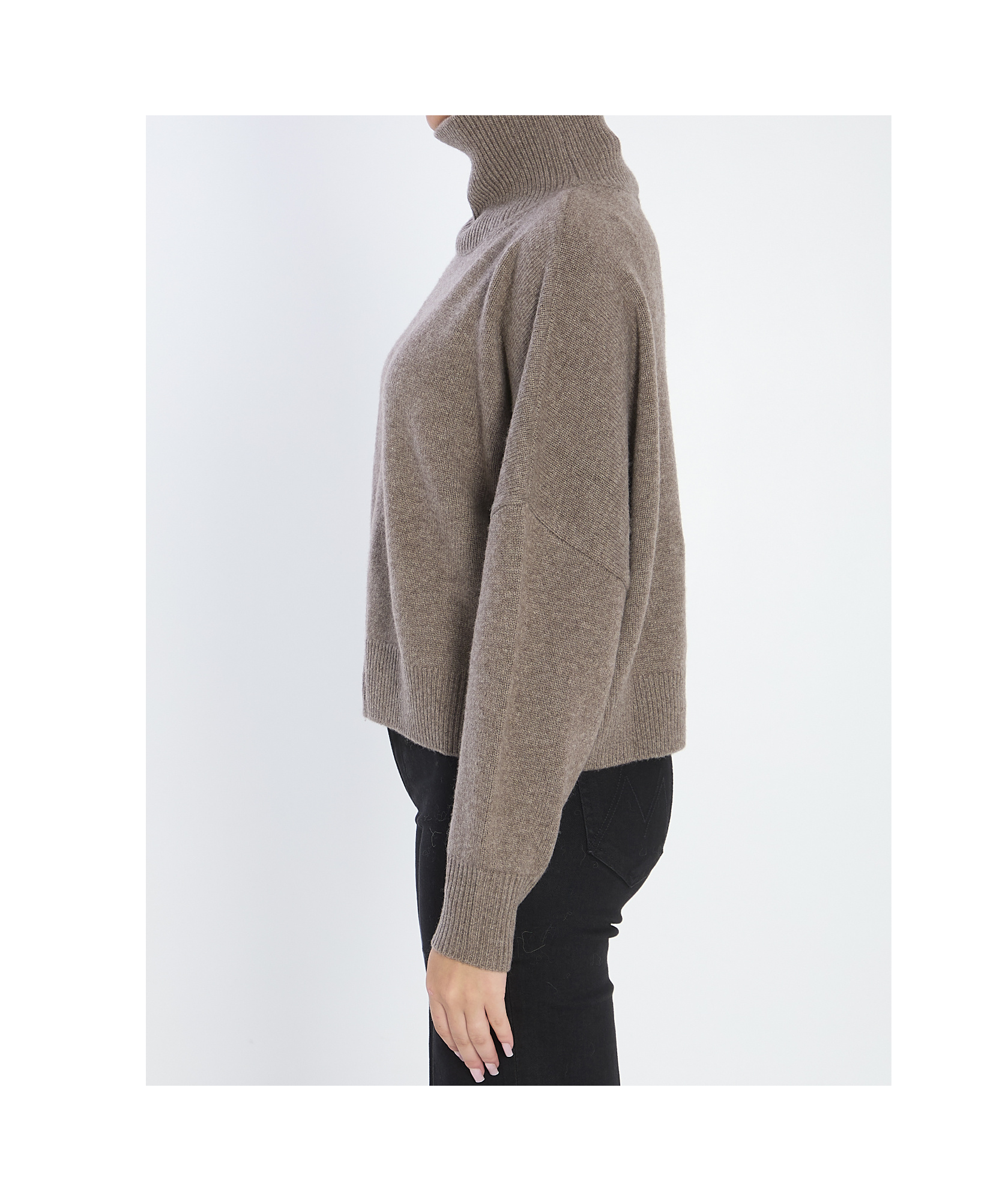 Loulou De Saison Luke Ribbed-collar Wool Sweater In Gray