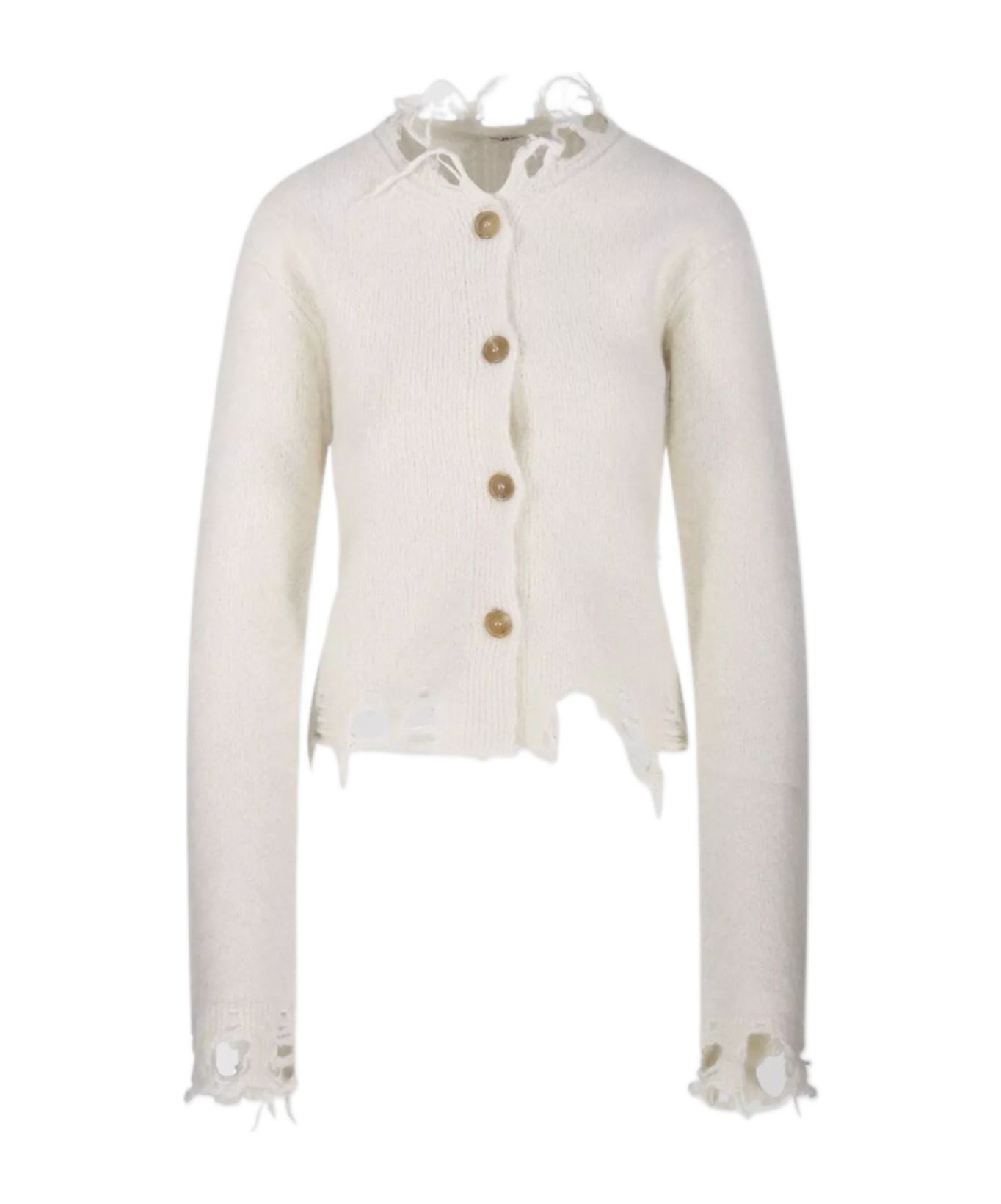 Haikure Long-sleeved Sweater In White