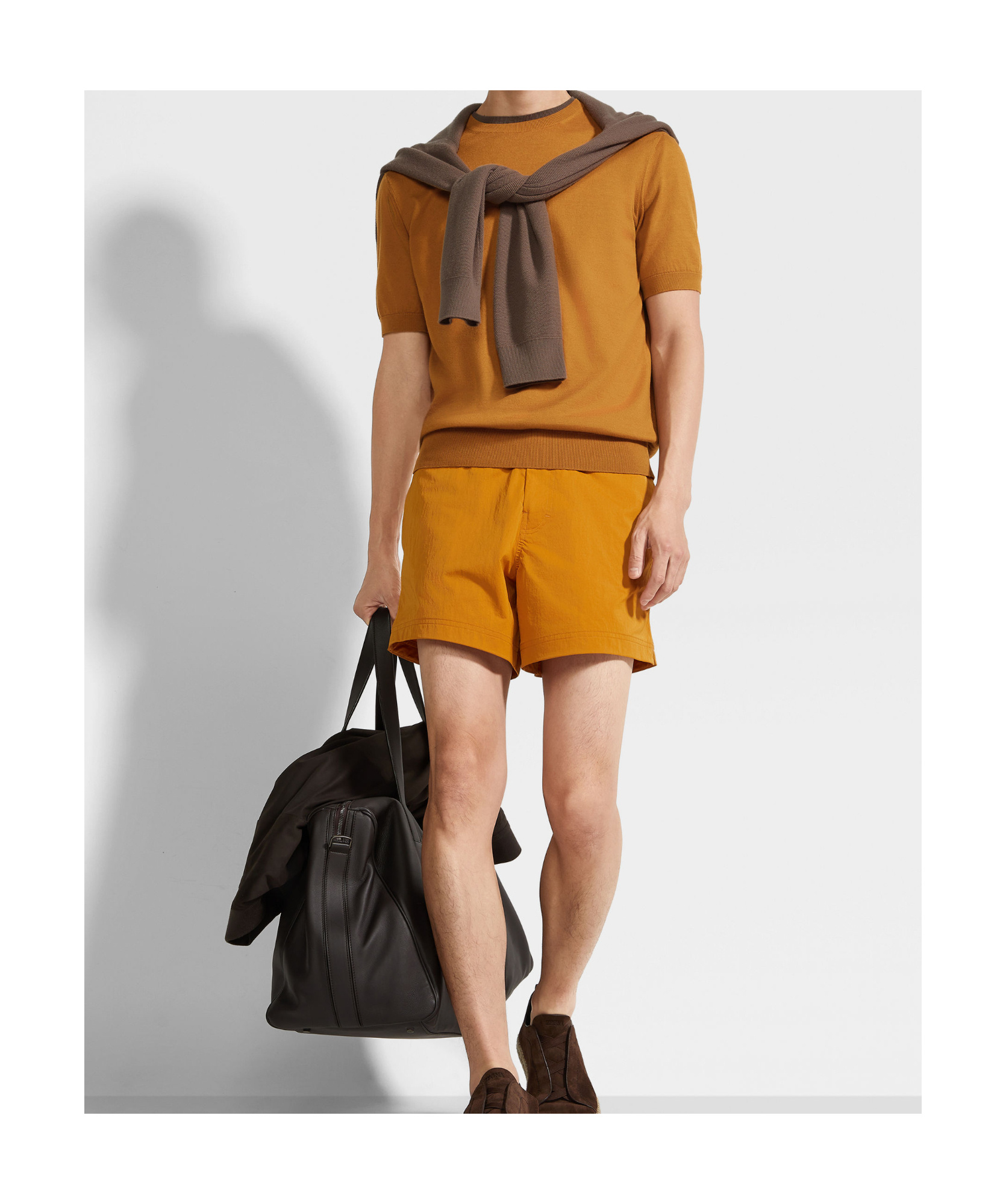 Shop Zegna Cotton T-shirt In Orange