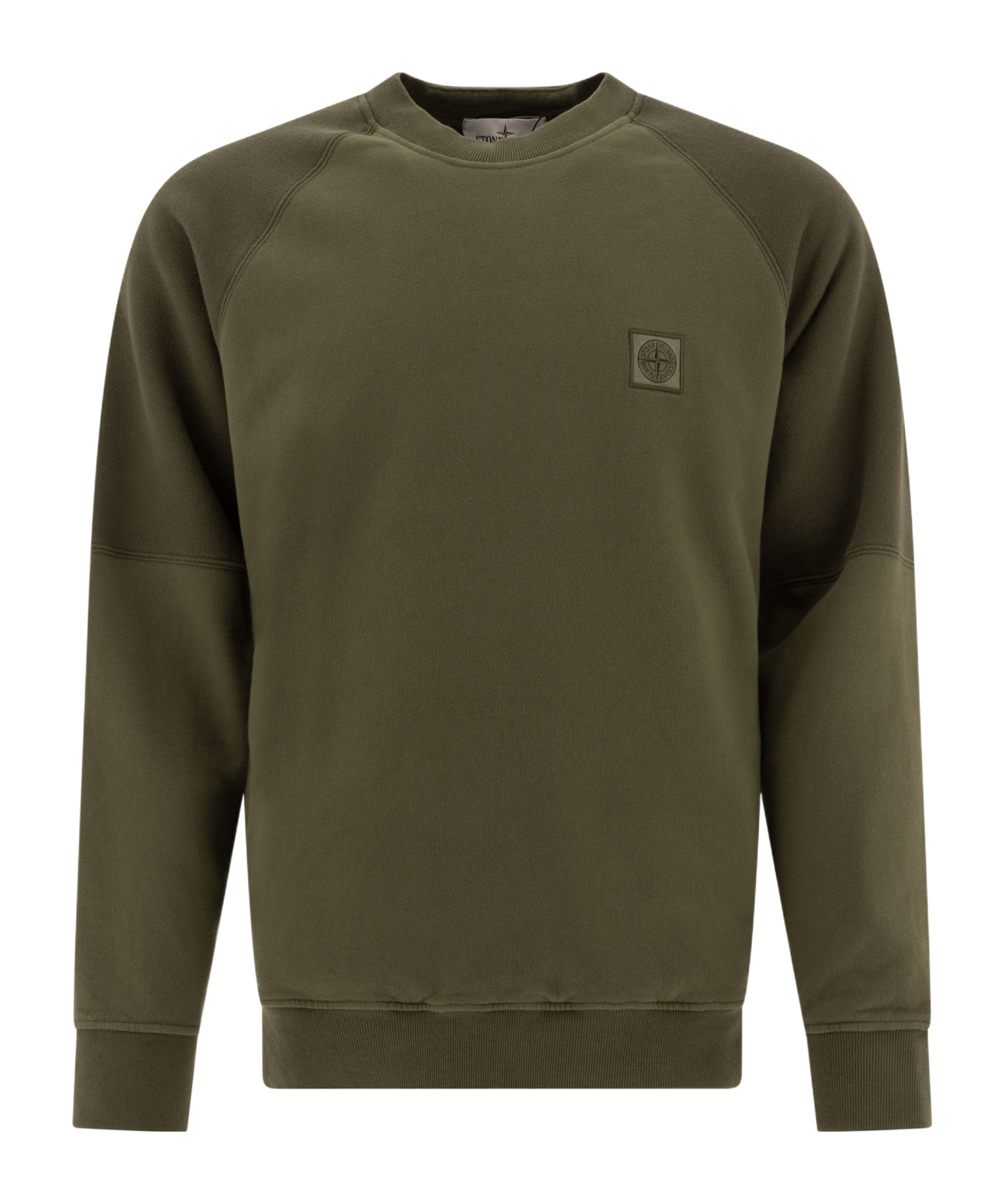 Stone Island Long-sleeved Sweater In Green