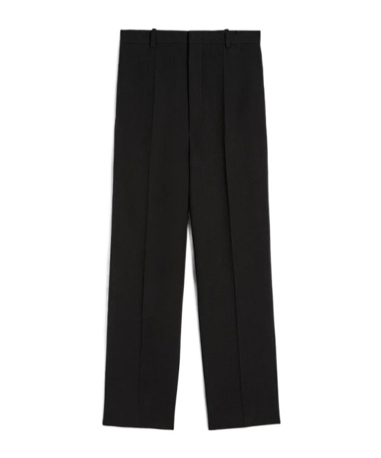 Jil Sander Pressed-crease Wool Trousers In Black
