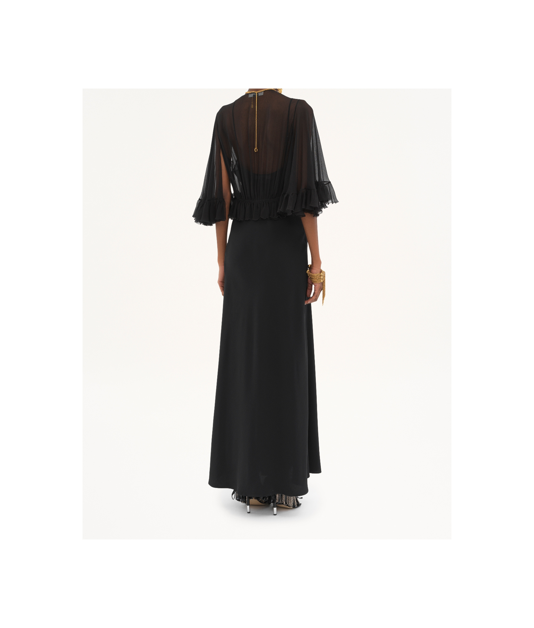 Chloé V-neck Dress In Black