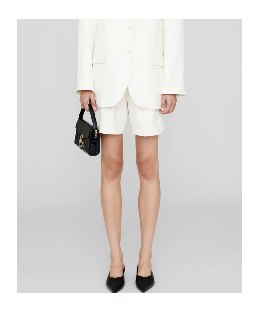 Anine Bing Belt-loop Shorts In White