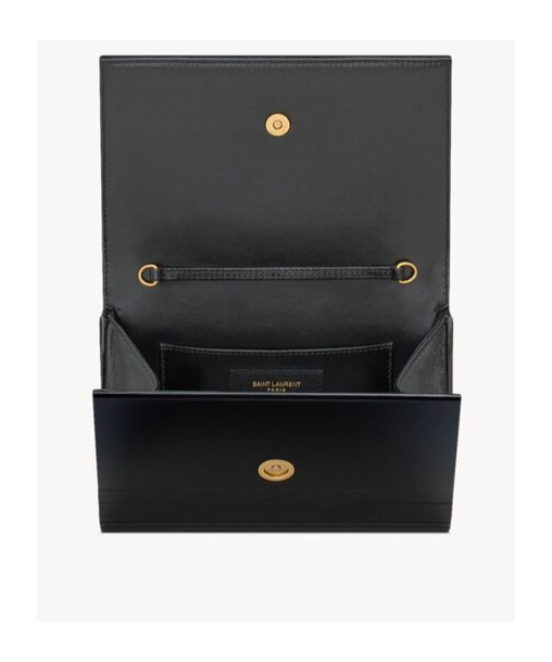 Saint Laurent Vicky Minaudière In Plexiglas