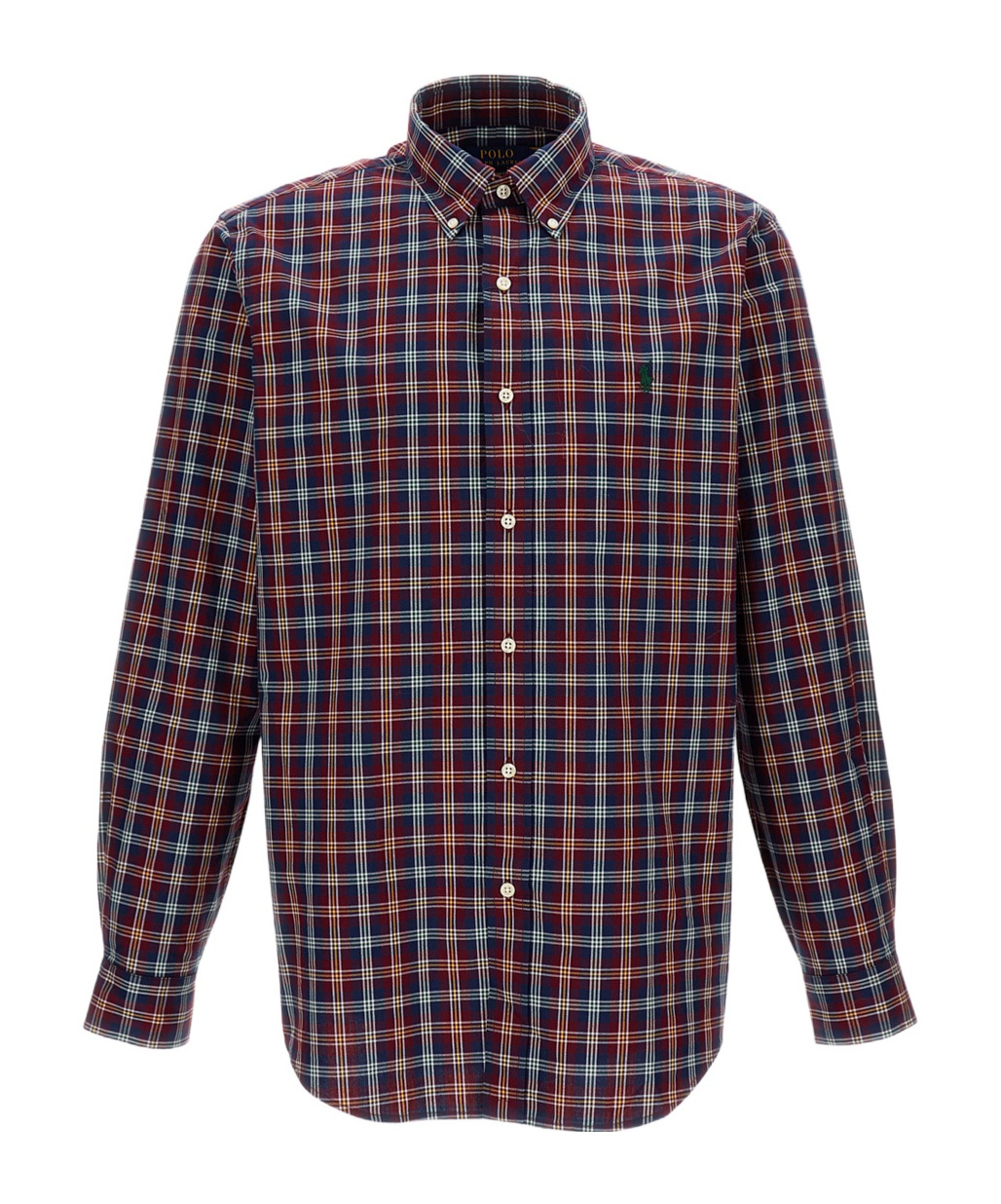 Polo Ralph Lauren Checked Poplin Shirt Featuring Button-down Collar In Multi