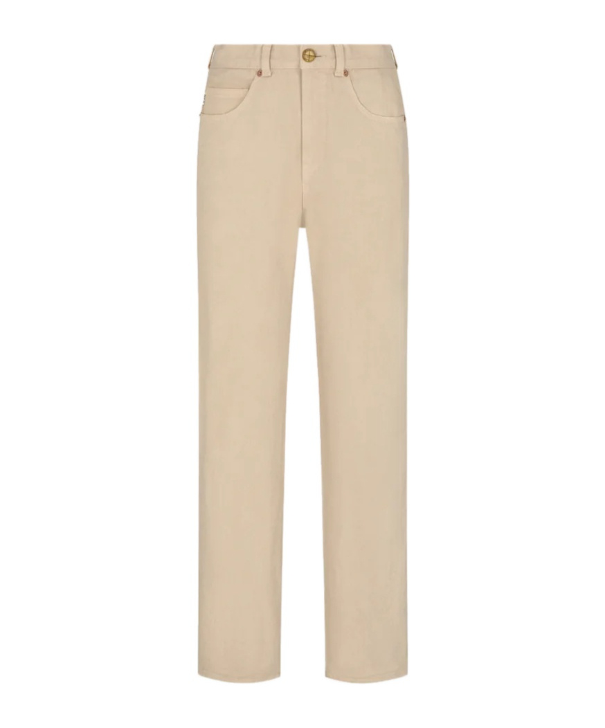 Blazé Milano Paso High Rise Denim Straight Jeans In Nude