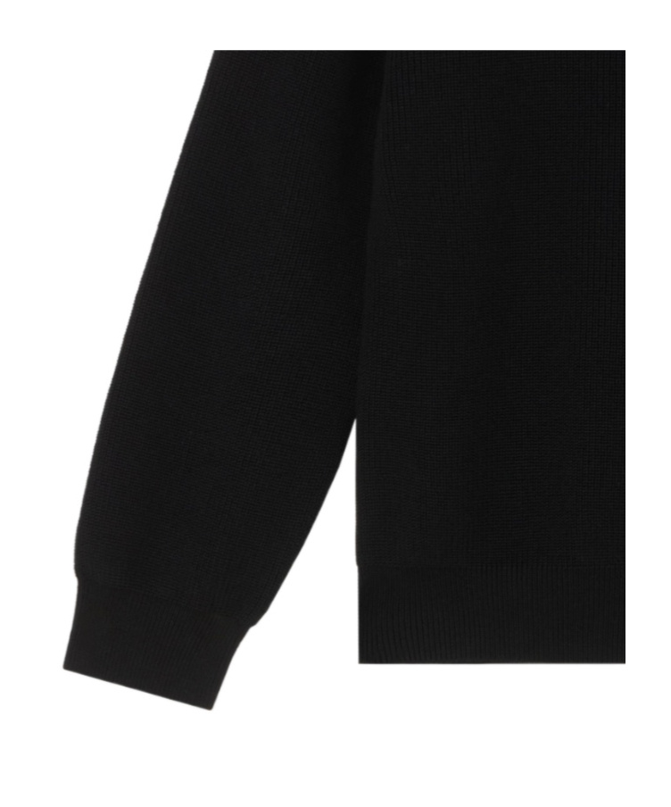 Stone Island Crewneck Jumper With Ribbing In Black