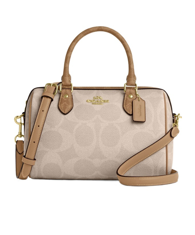 Coach Zip-open Shoulder Bag In Nude
