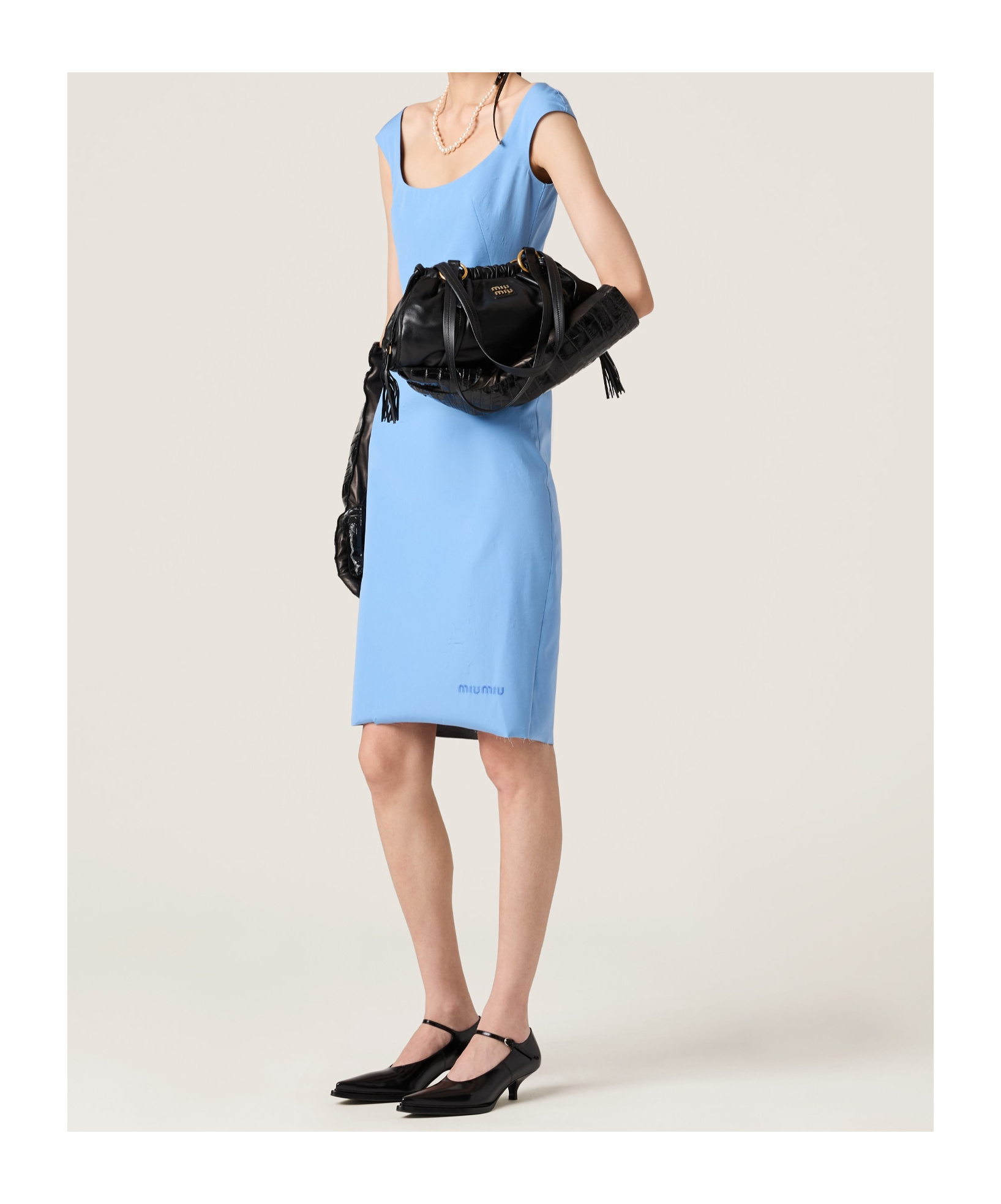 Miu Miu Joie Shoulder Bag In Black