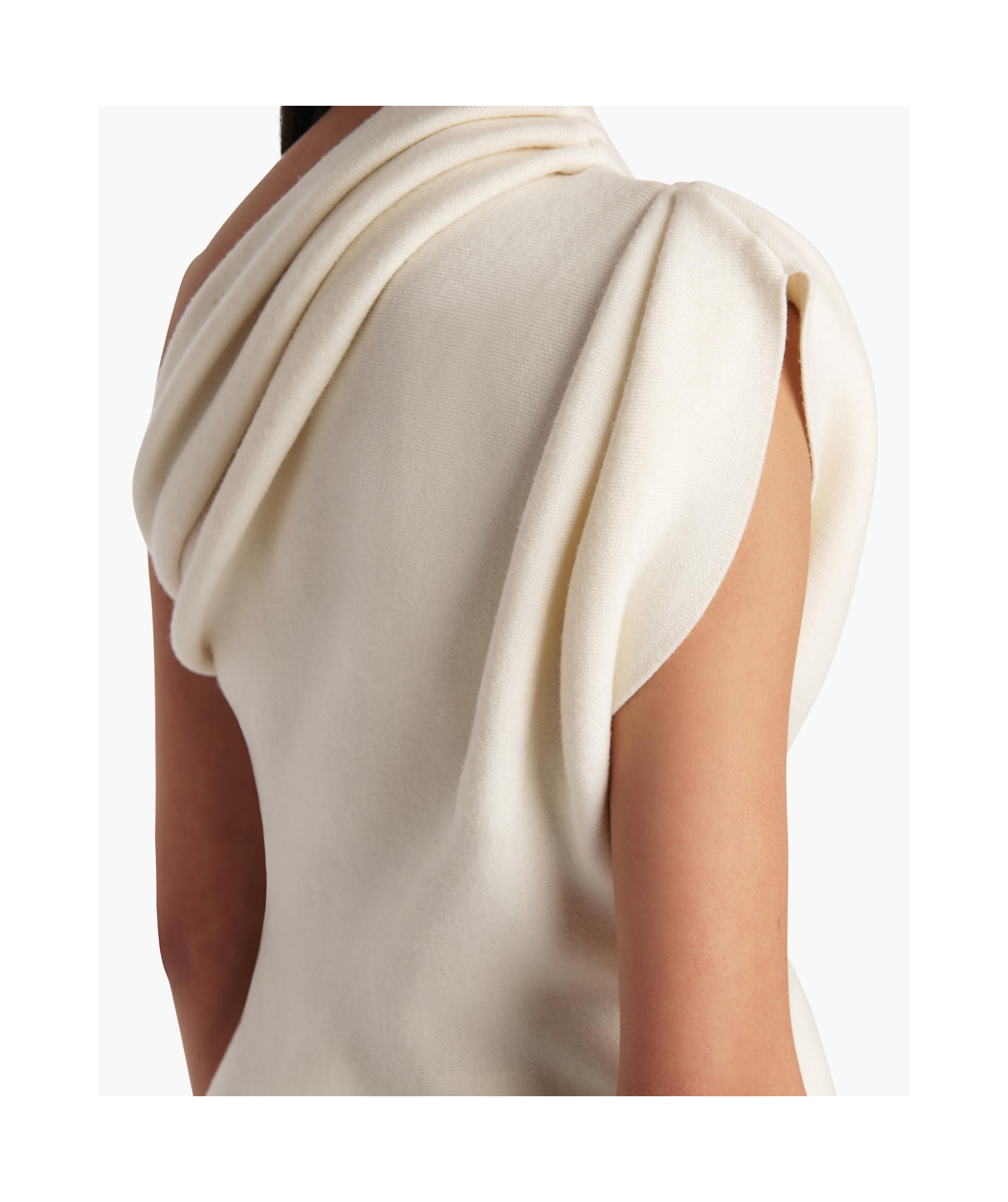 Khaite Aimee Draped One-shoulder Peplum Top In White
