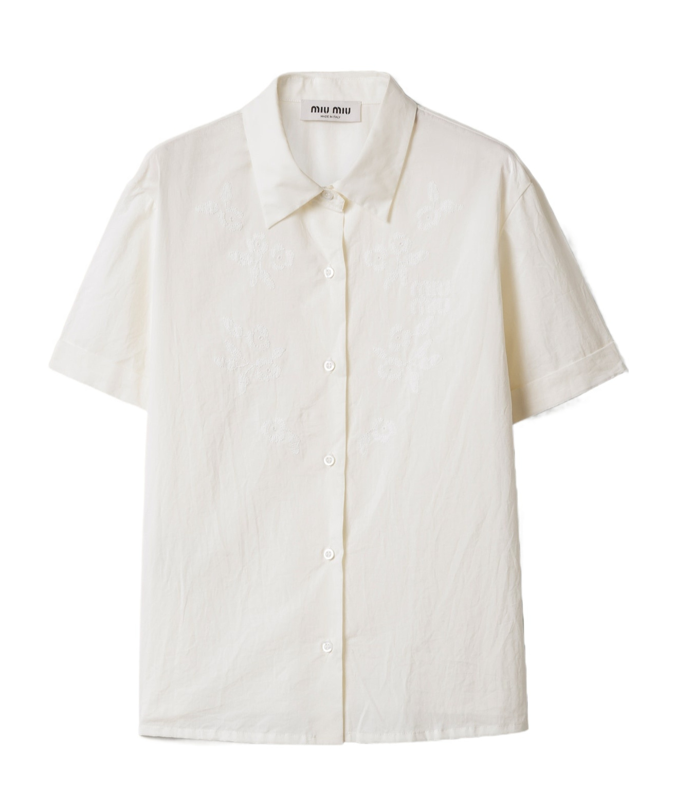 Miu Miu Embroidered Batiste Shirt