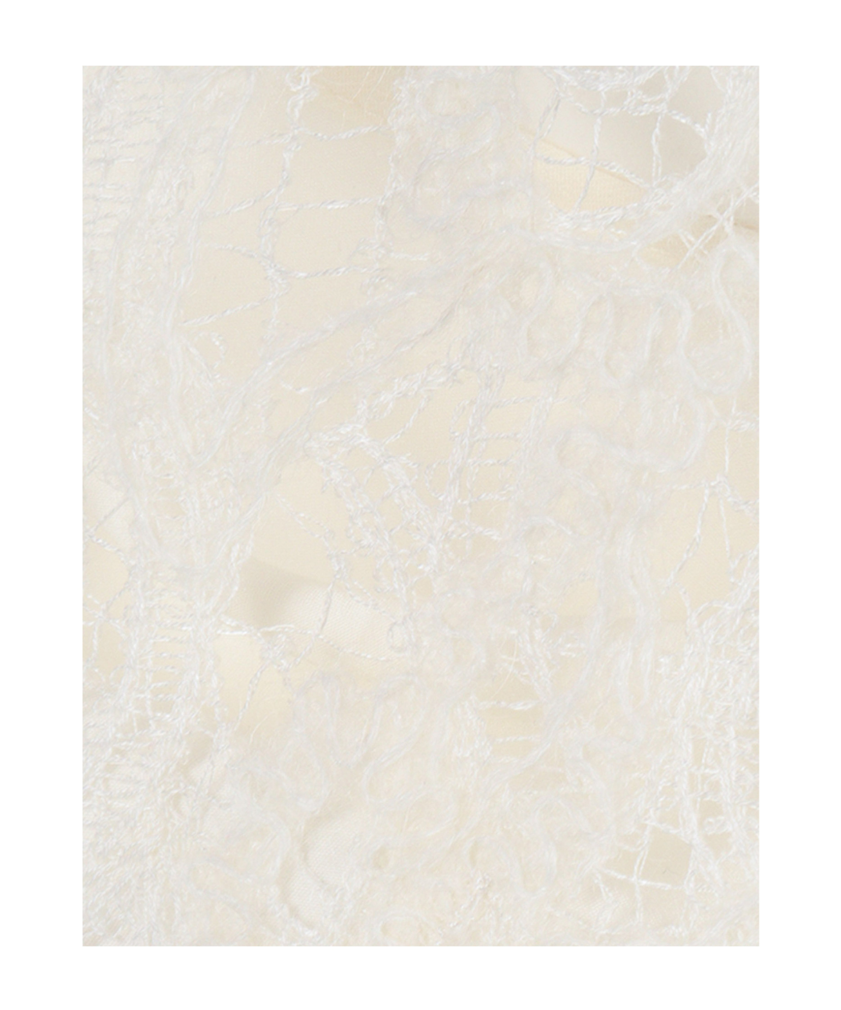 Fabiana Filippi Silk Crepe Top With Macrame Lace Detail In White
