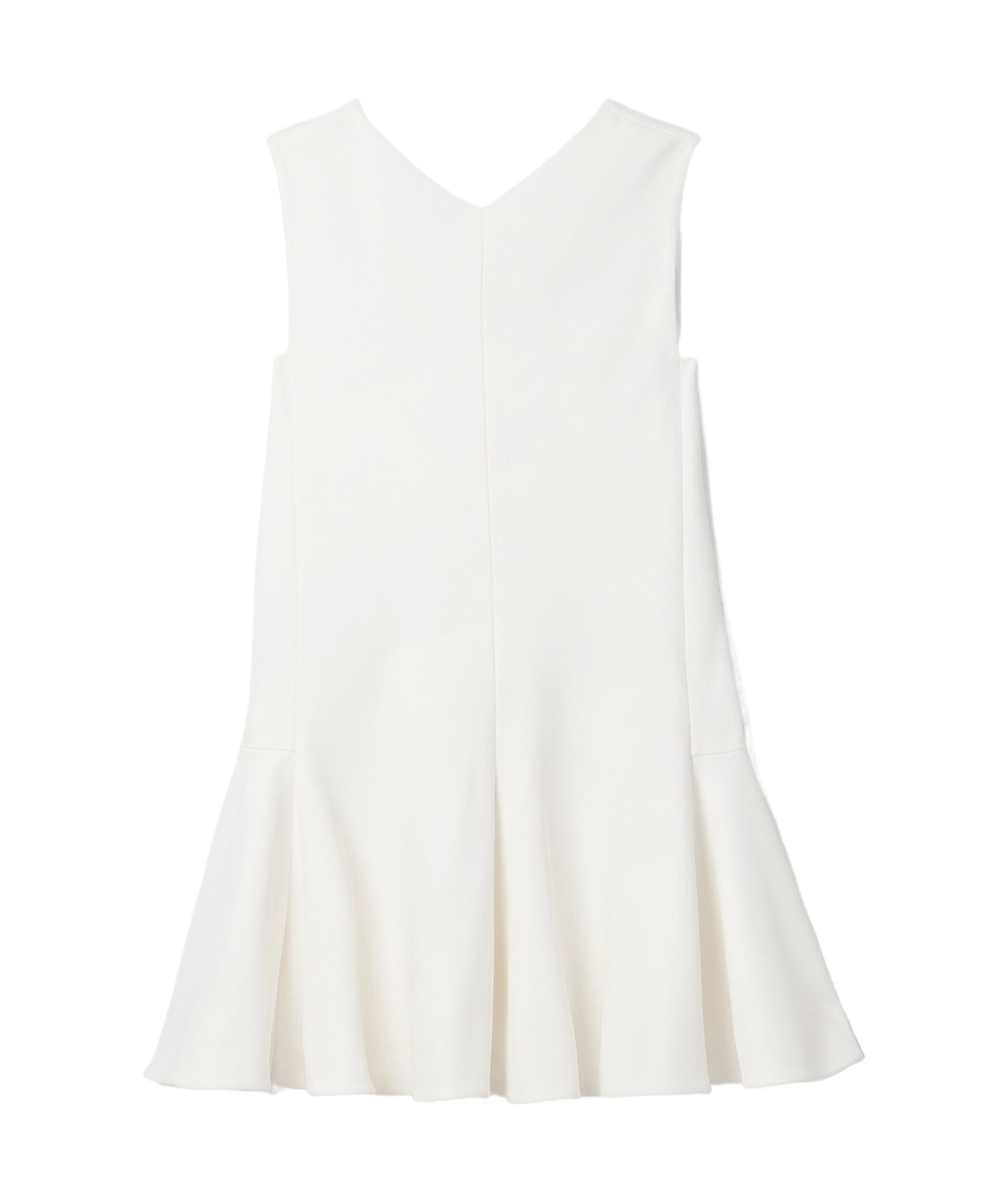 Khaite Mel V-neck Low-back Mini Dress In Ivory
