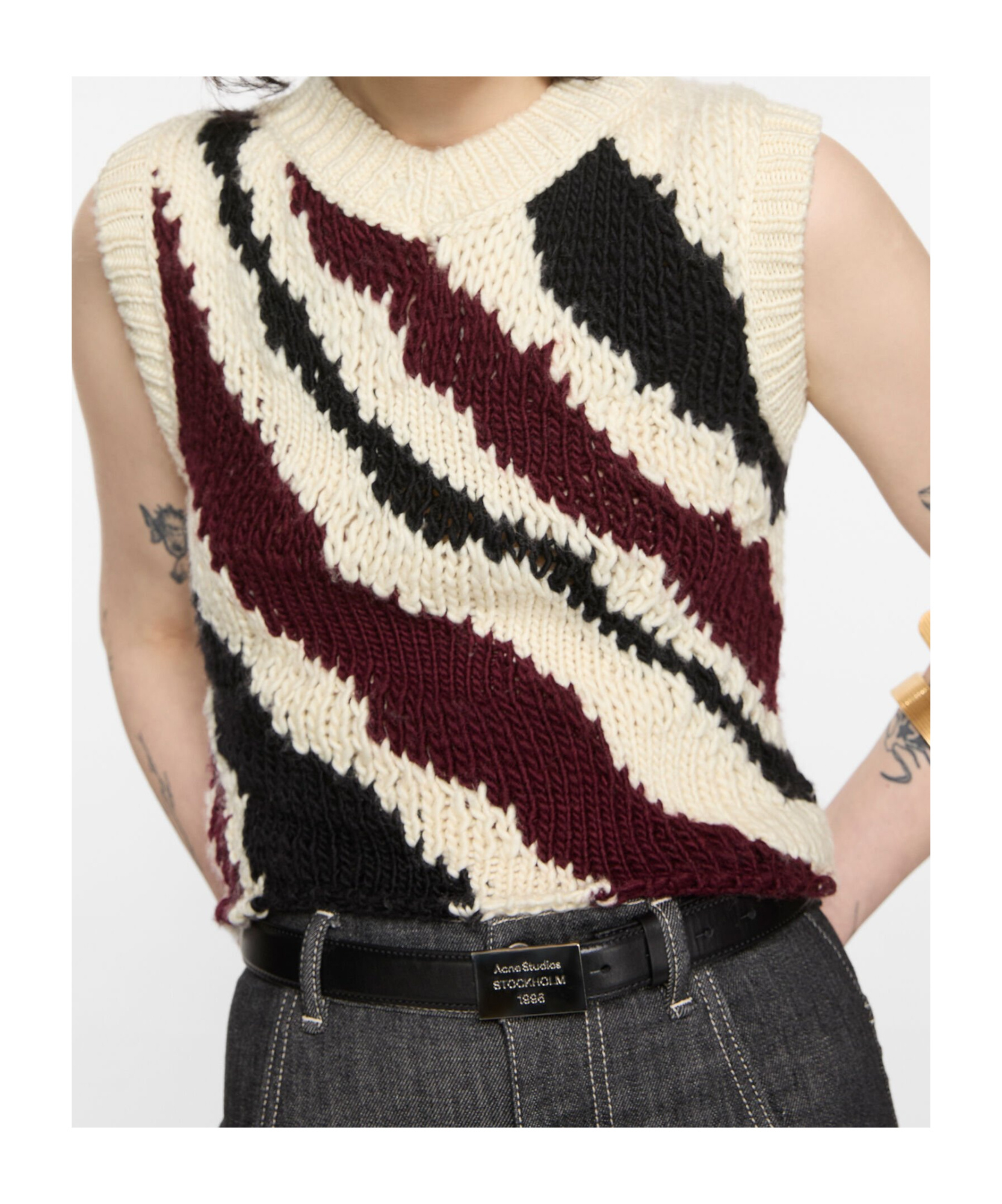 Acne Studios Sleeveless Knitted Vest In Multi