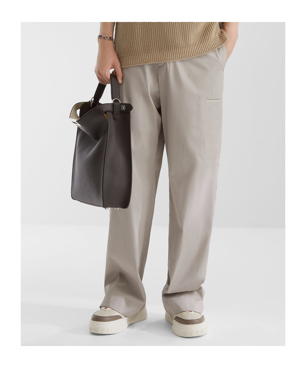 Fendi Belt-loop Casual Pants In Gray