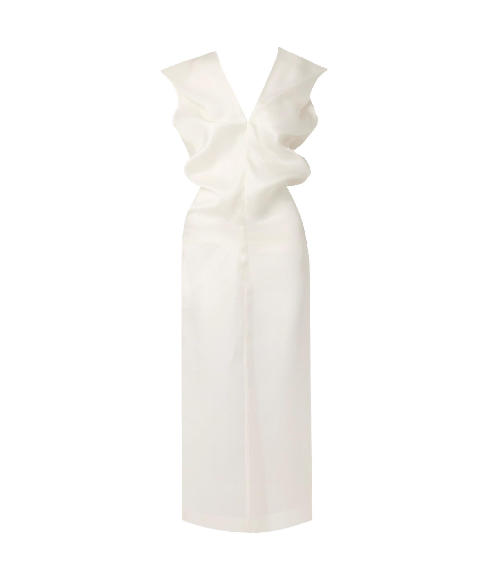 Khaite The Ima Silk Dress In White