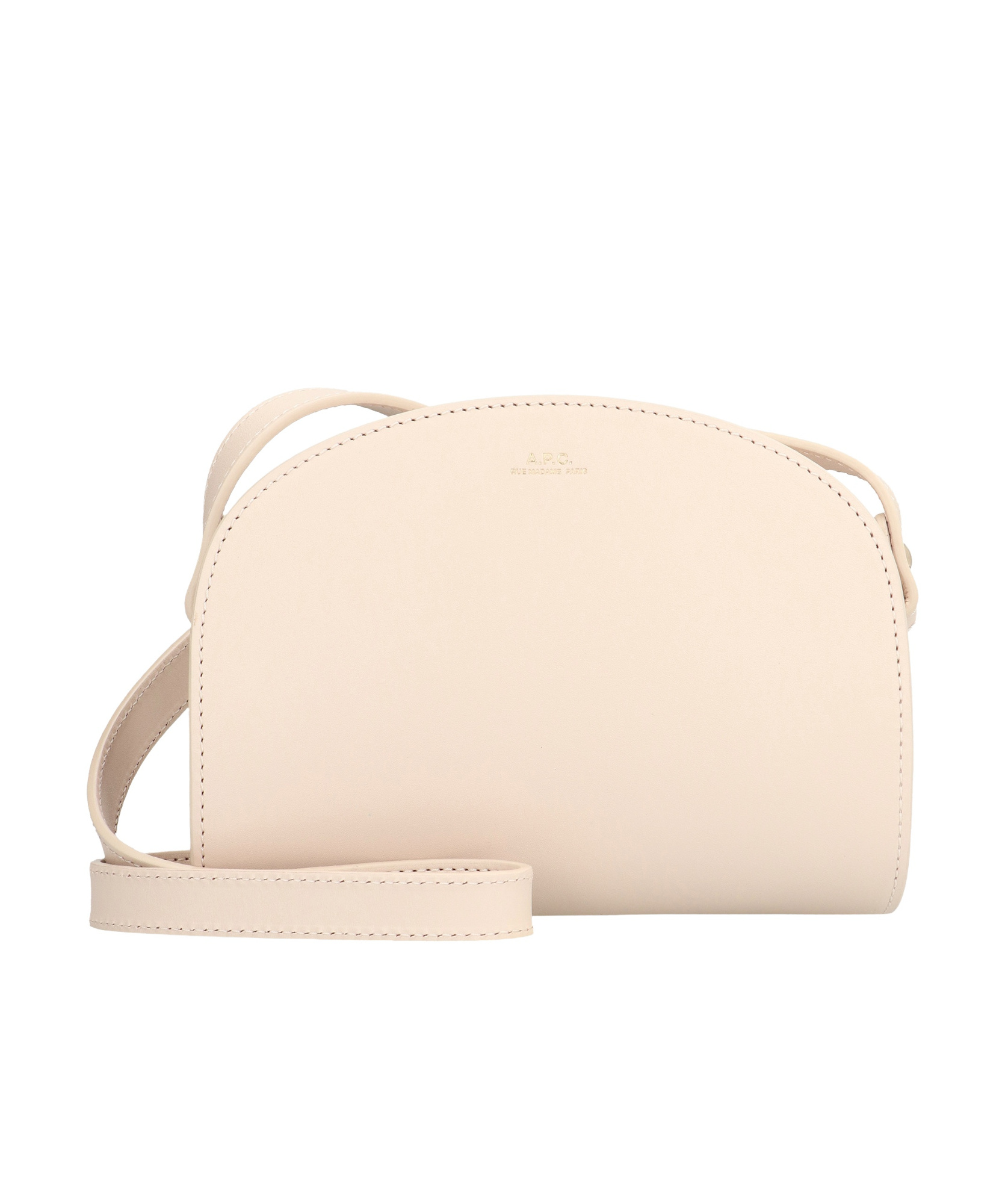 Apc Mini Demi-lune Cross Body Bag In Nude