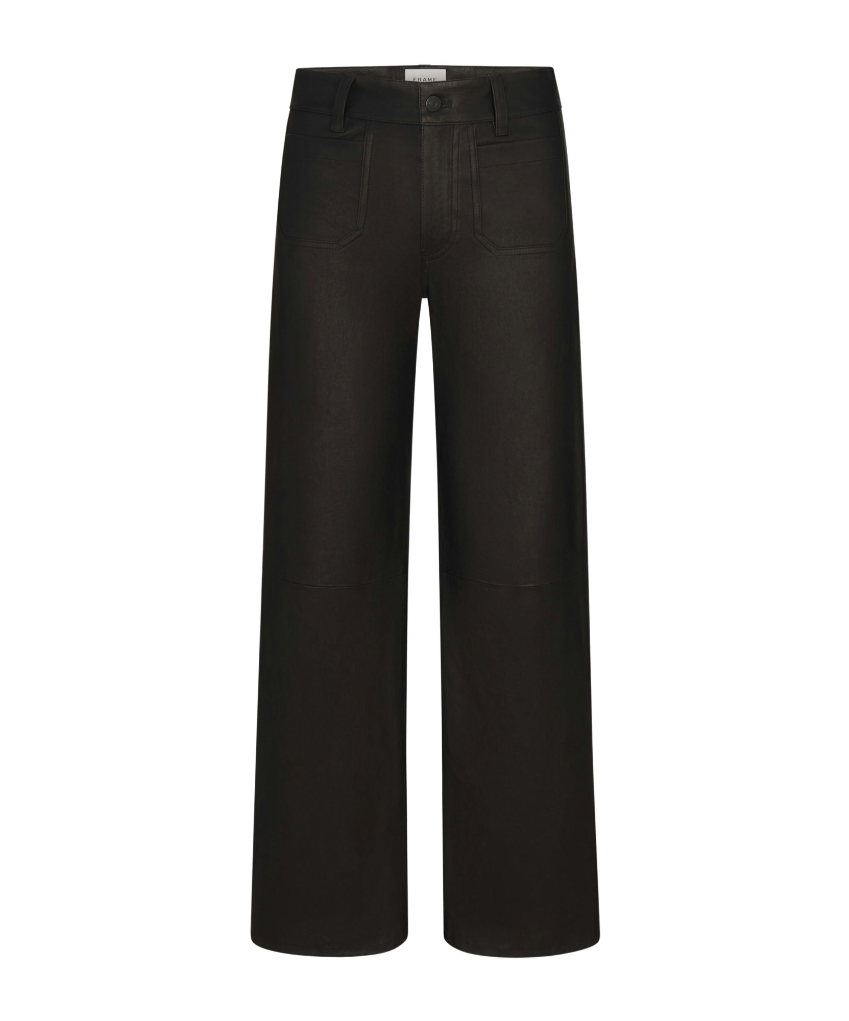 Frame High-waisted Flared Casual Pants In Brown