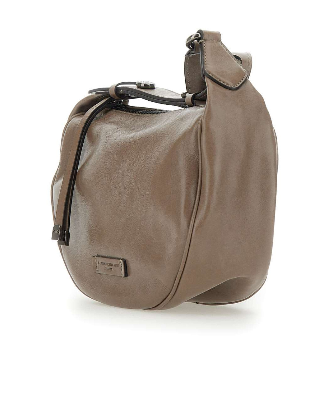 Gianni Chiarini Logo Patch Shoulder Bag In Brown