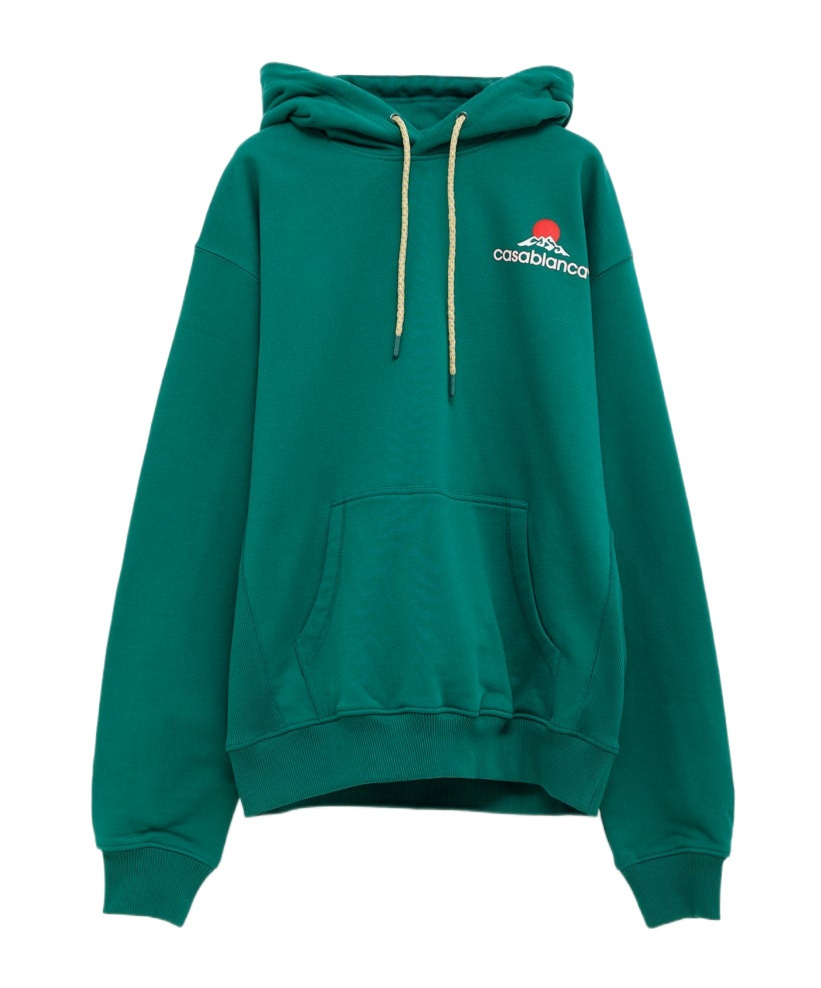 Casablanca Cotton Sweatshirt With Logo In Green