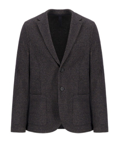 Harris Wharf London Blazer Patterned Moleskin In Gray