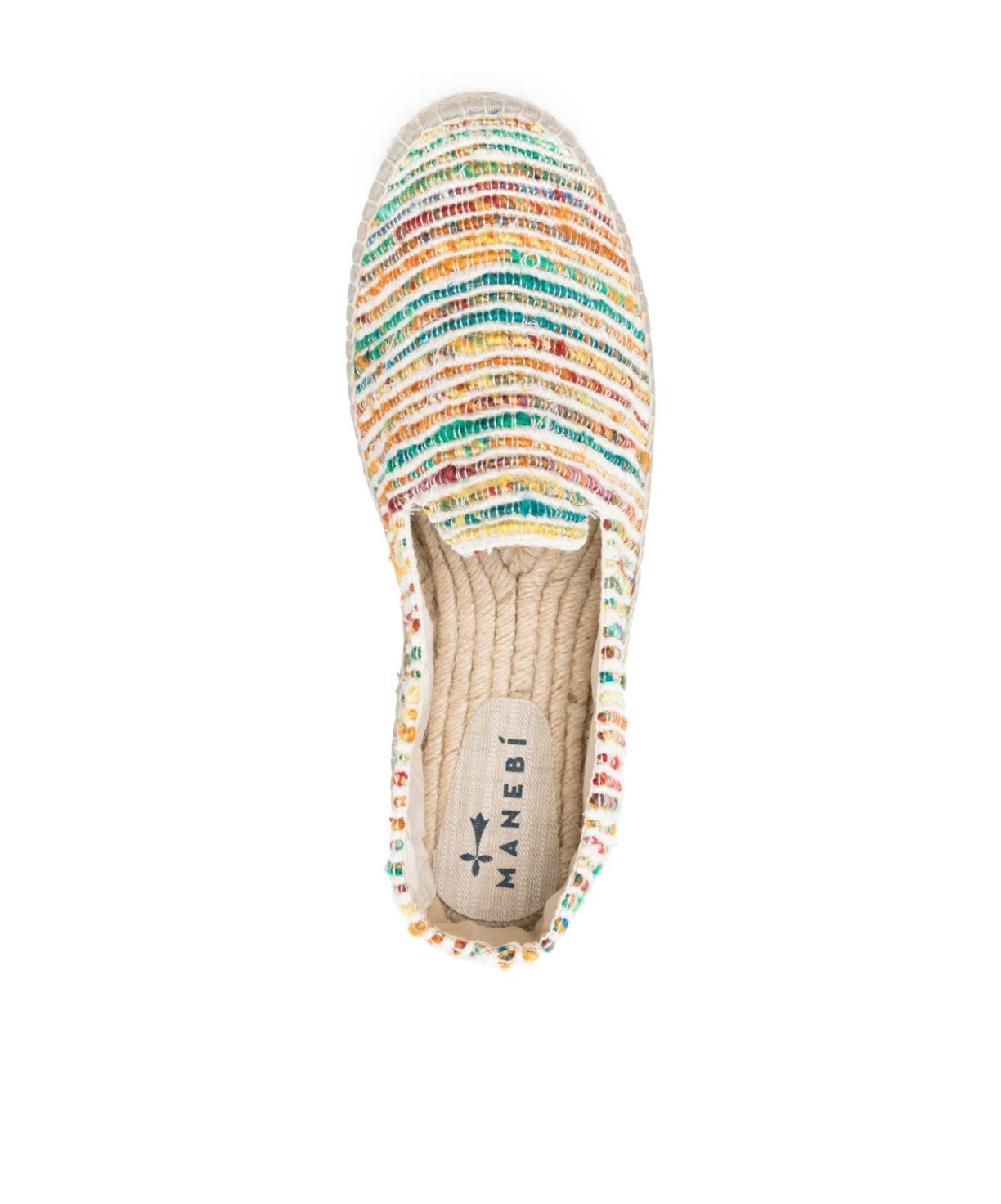 Manebi Yucatán Interwoven Espadrilles In Nude