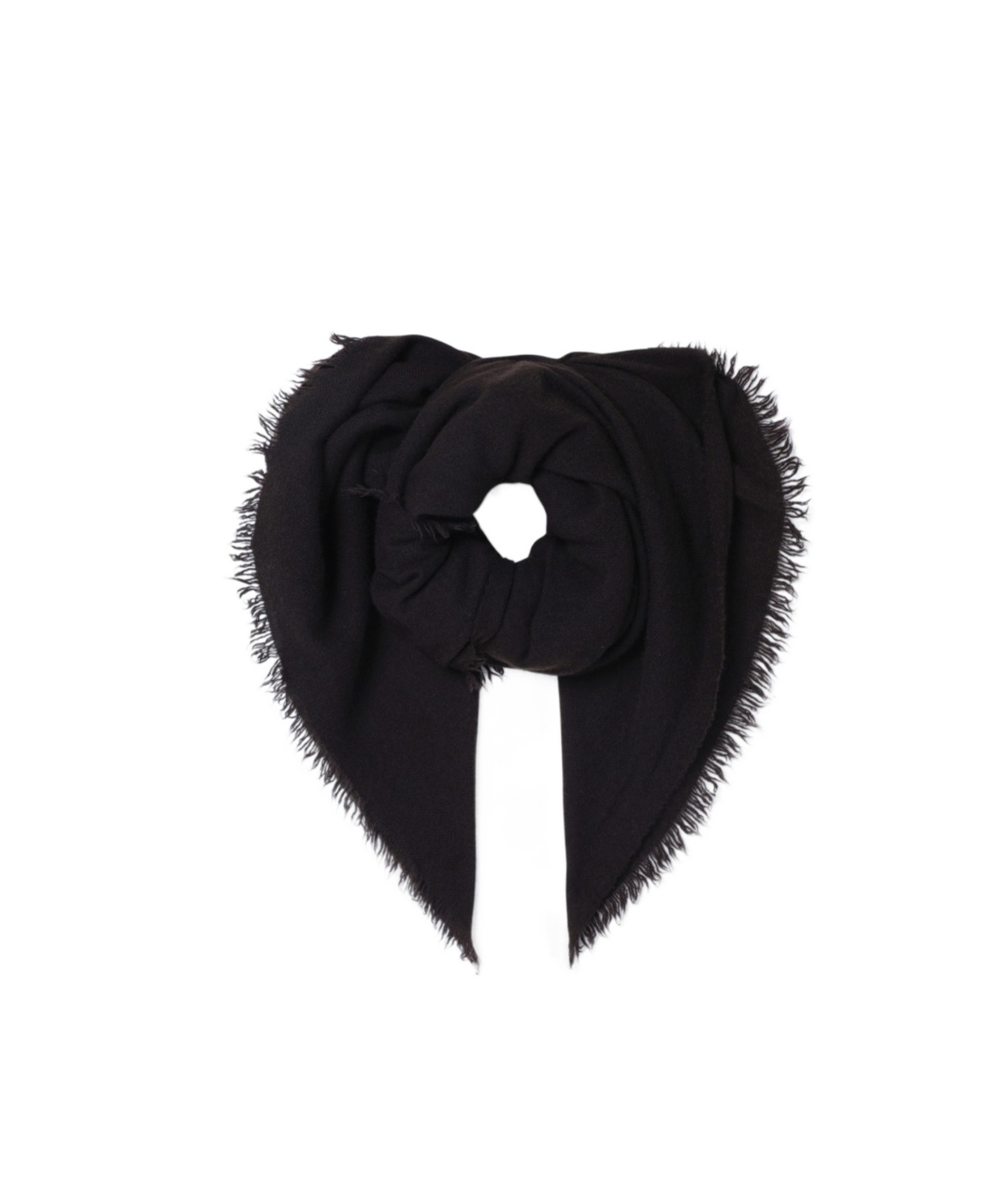 Destin Surl Scarred Edge Silk Scarf In Black