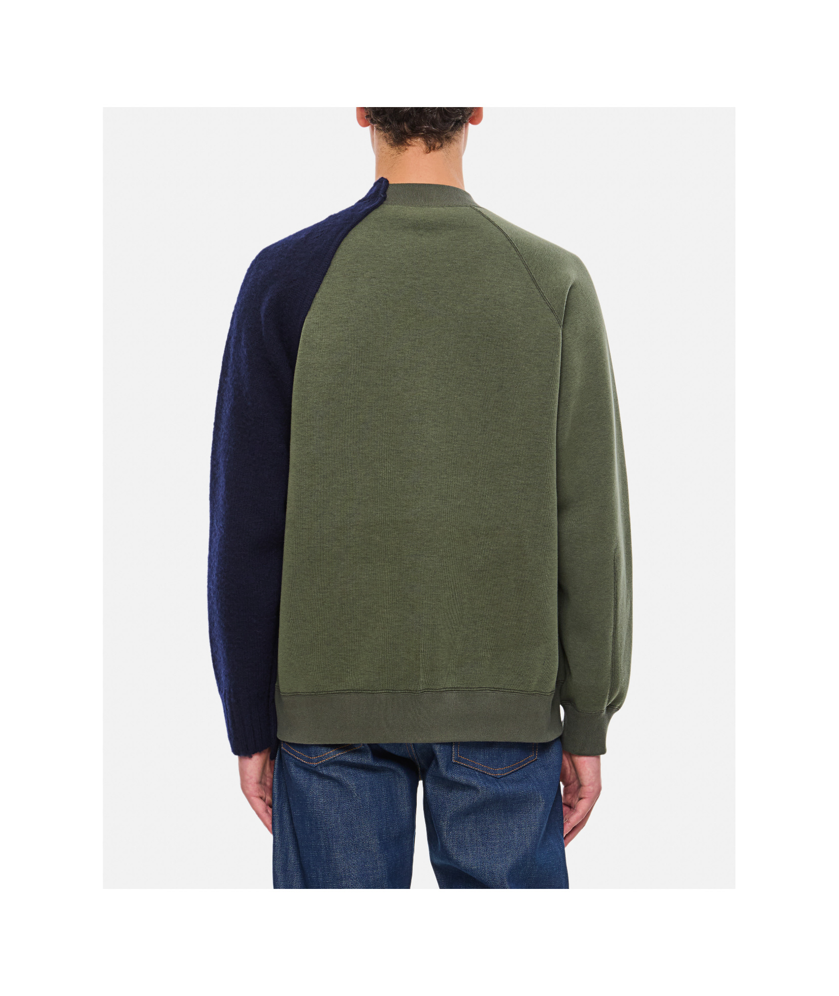 Shop Sacai Zip Detailed Crewneck Jumper In Black