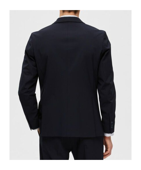 Selected Viscose Blend Slim Fit Blazer In Blue