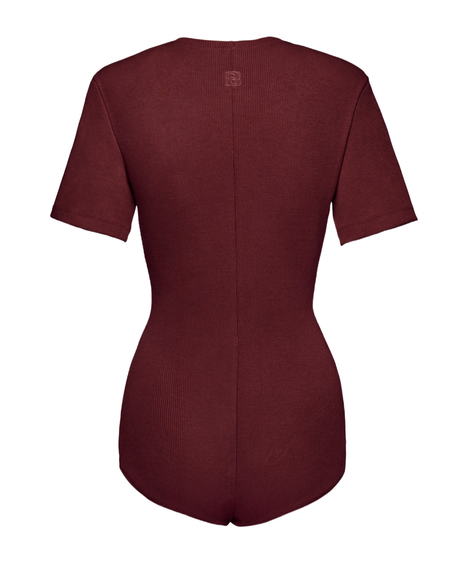 Magda Butrym Short-sleeve Bodysuit In Burgundy Red