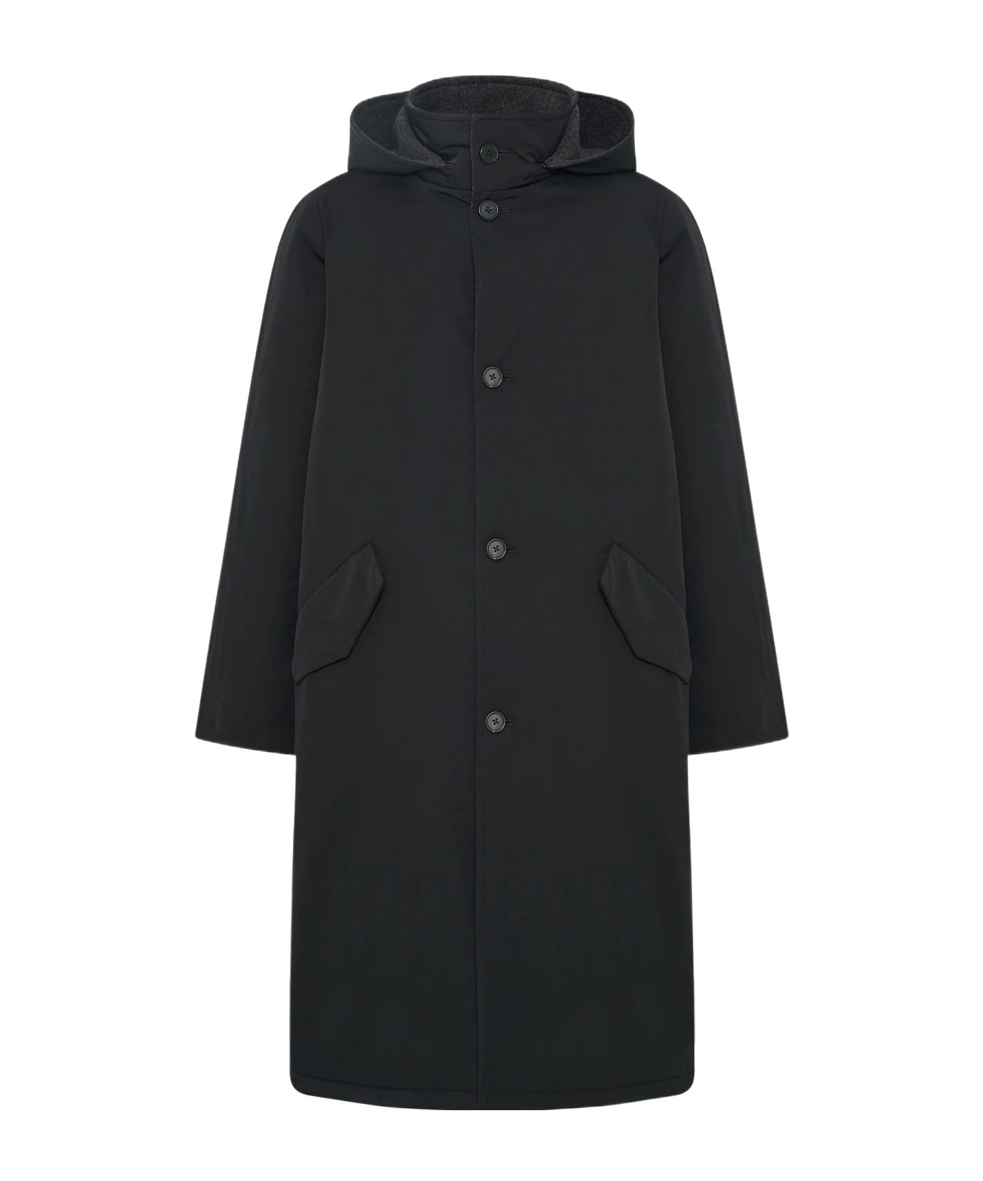 The Row Nikar Hooded Coat In Black