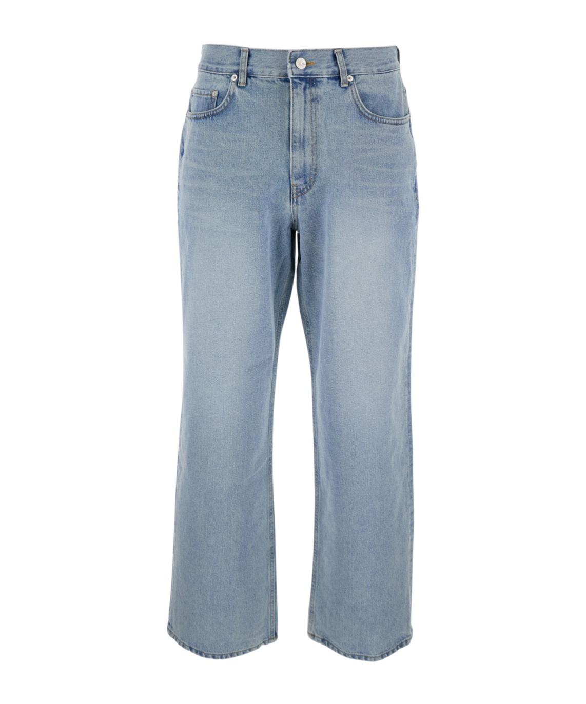 Dunst Light Blue Five Pocket Jeans With Logo Patch On The Back