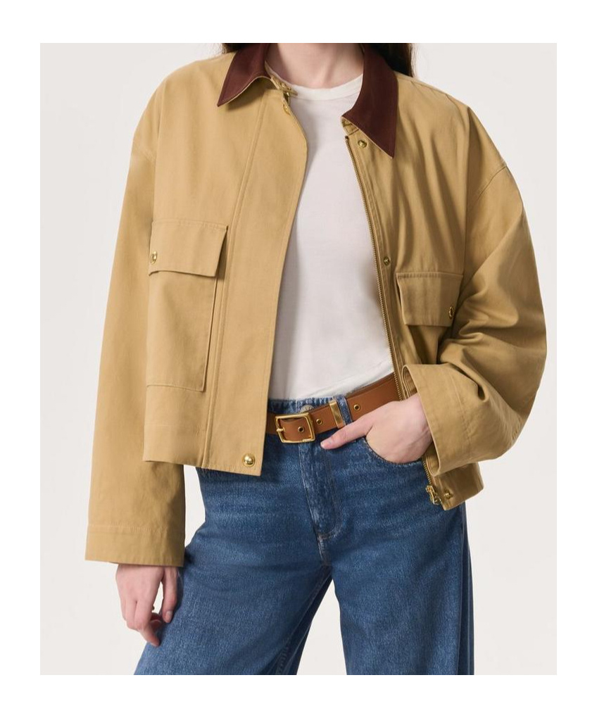 Rag & Bone Woman Jacket Sand Size L Cotton