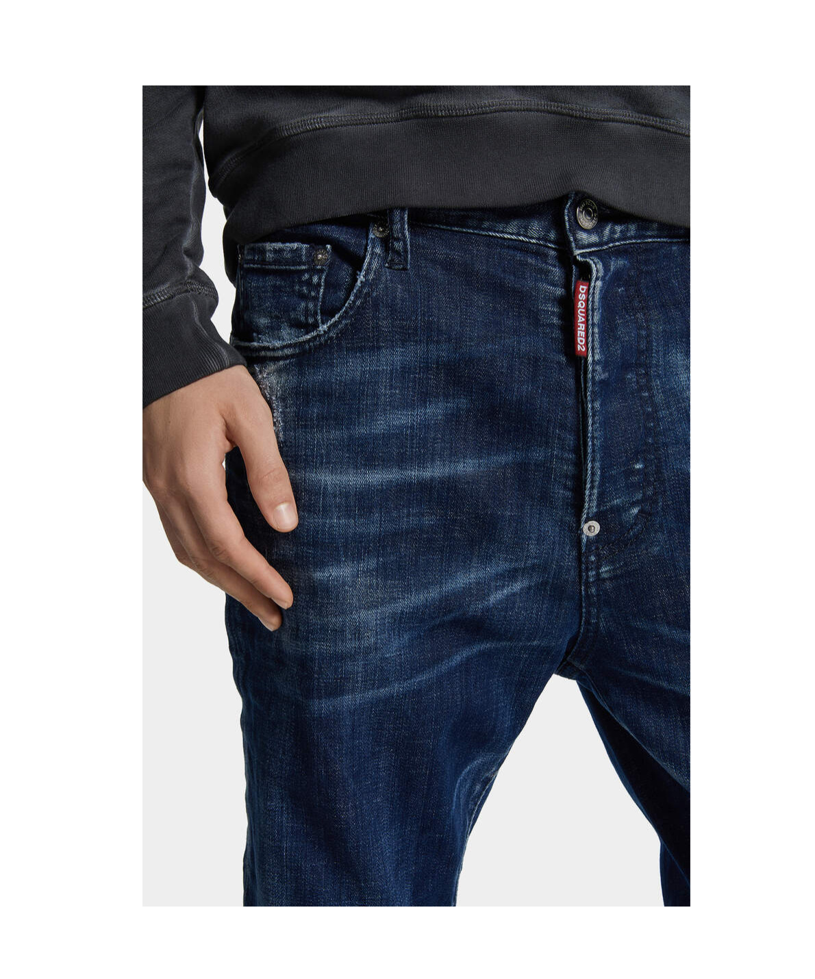 Dsquared2 Belt-loop Jeans In Blue