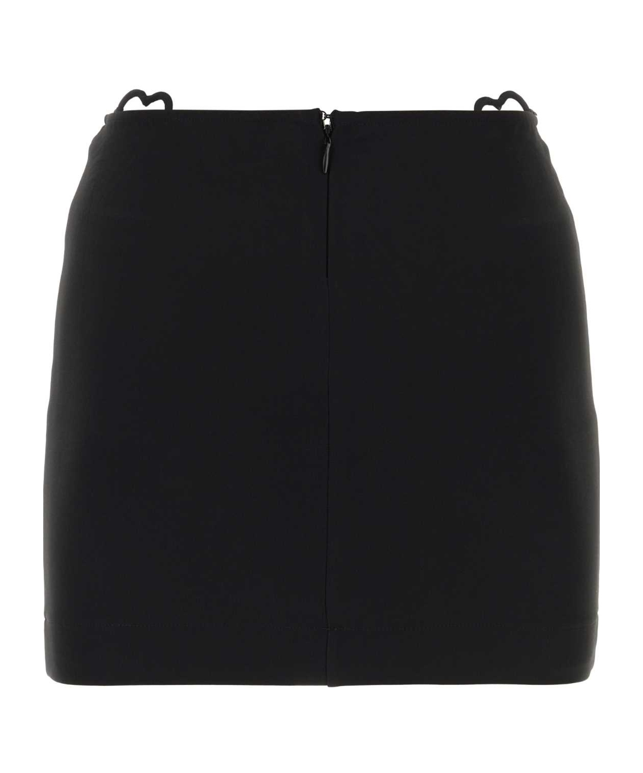 Nensi Dojaka Black Heart Cut-out Detail Miniskirt In Black