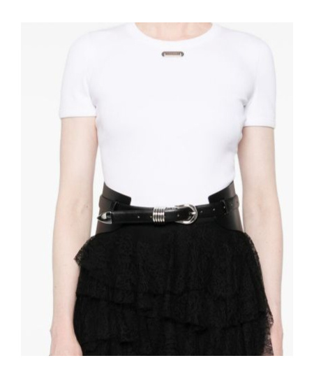 Alexander Mcqueen Logo-plaque Knitted Top In White