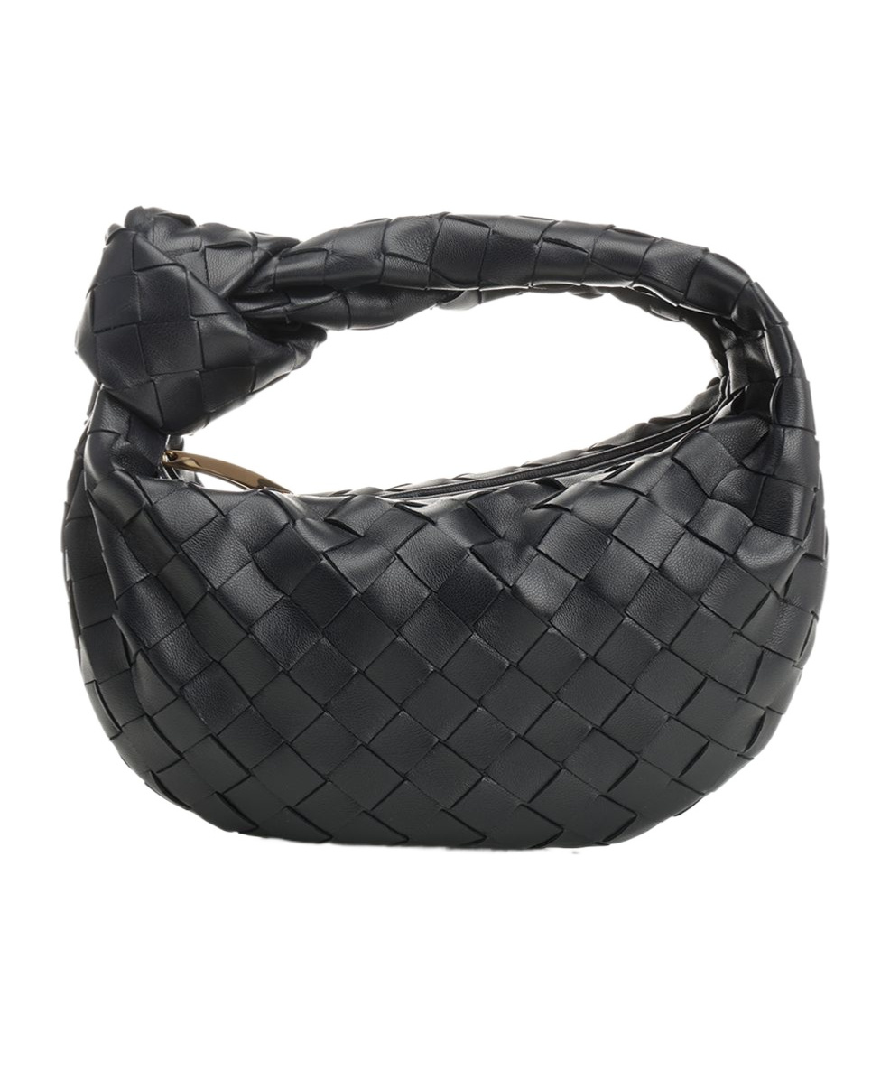 Bottega Veneta Mini Woven Tote Bag In Black