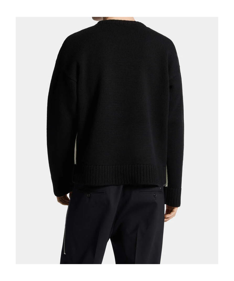 Dsquared2 Two-tone Crew Neck Sweater With Graphic Design