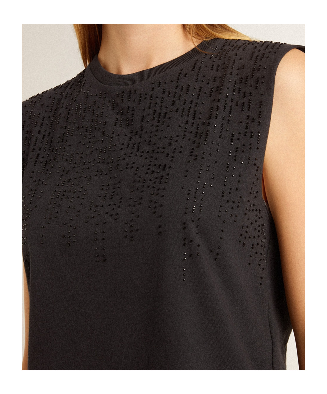 Golden Goose Sleeveless T-shirt In Black