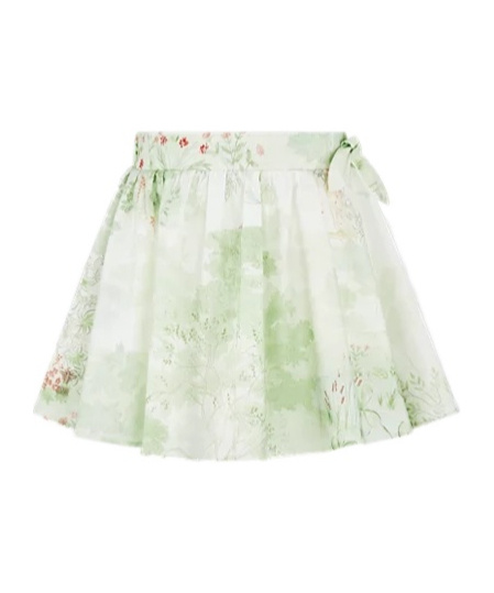 Shop Dior Kids' Short Flared Skirt In White