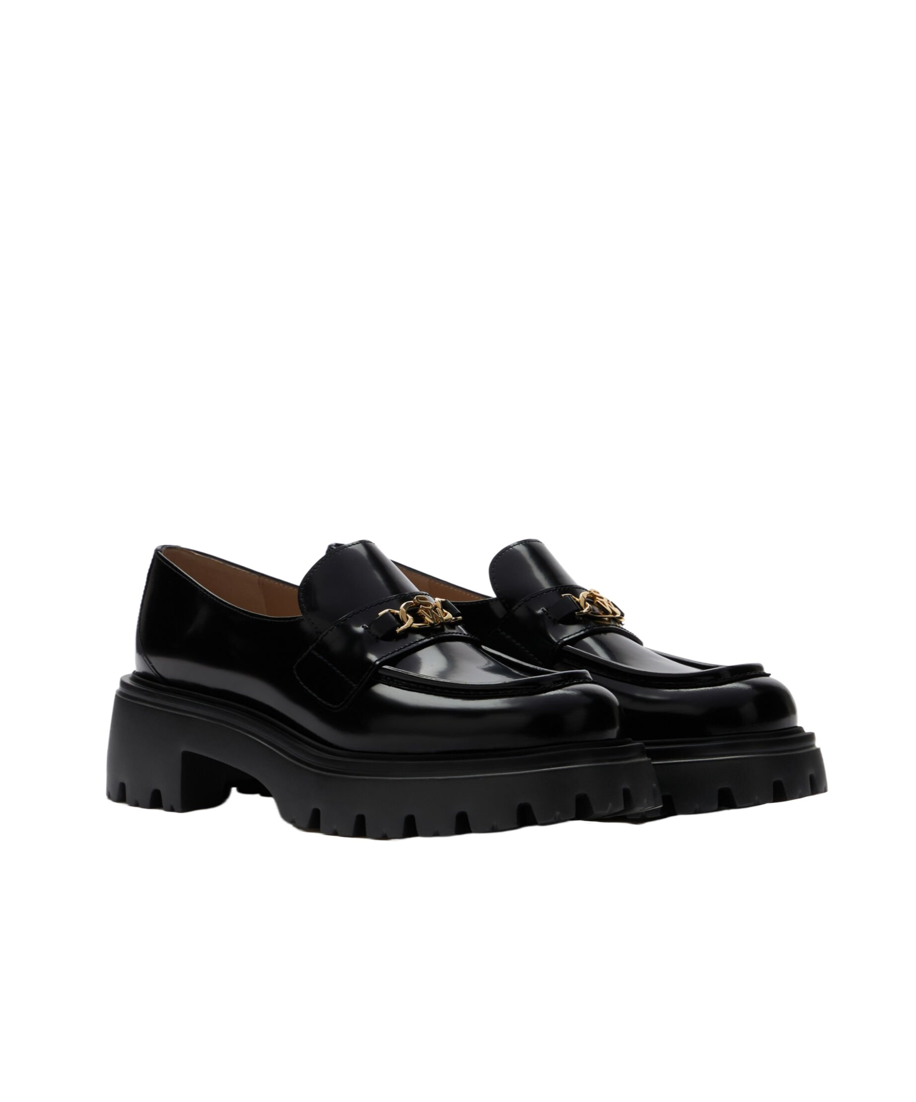 Stuart Weitzman Square Head Loafer Shoes In Black