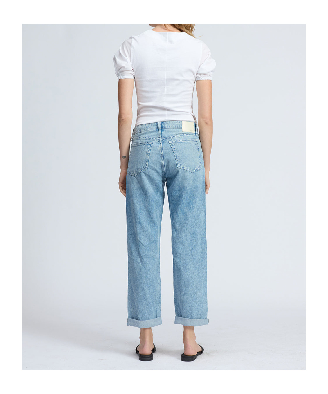 Rag & Bone Jeans With Belt Loops In Light Blue
