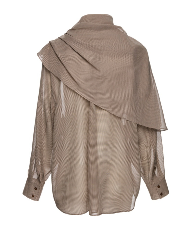 Magda Butrym Classic Oversized Shirt In Brown In Brown