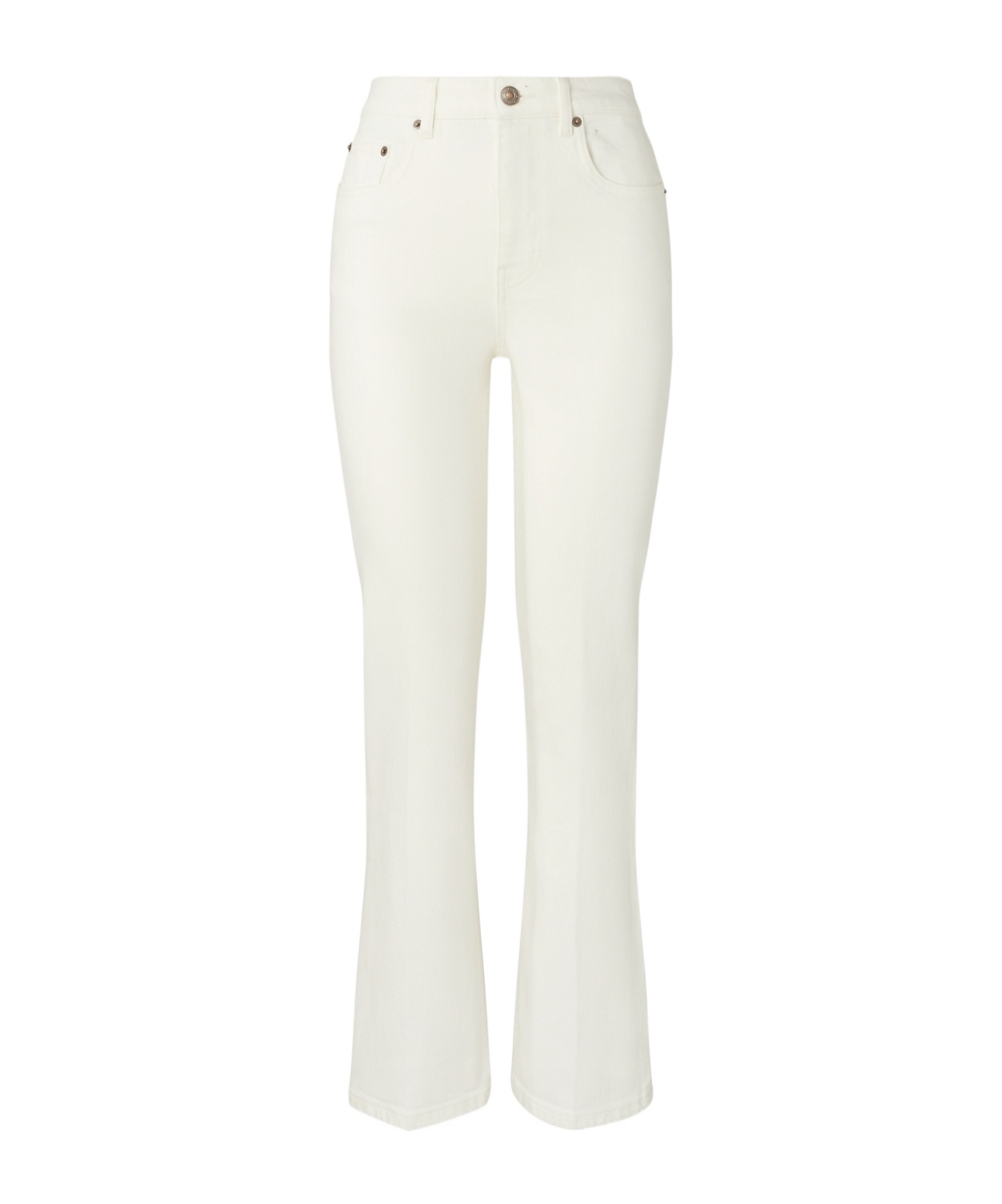 Tory Burch Mini Structured Relaxed Fit Pants In White