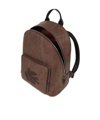 Etro Essential Paisley Backpack In Brown